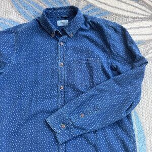Marine‎ Layer Men’s Tailored Fit Chestnut Button Down Long Sleeve Size Medium